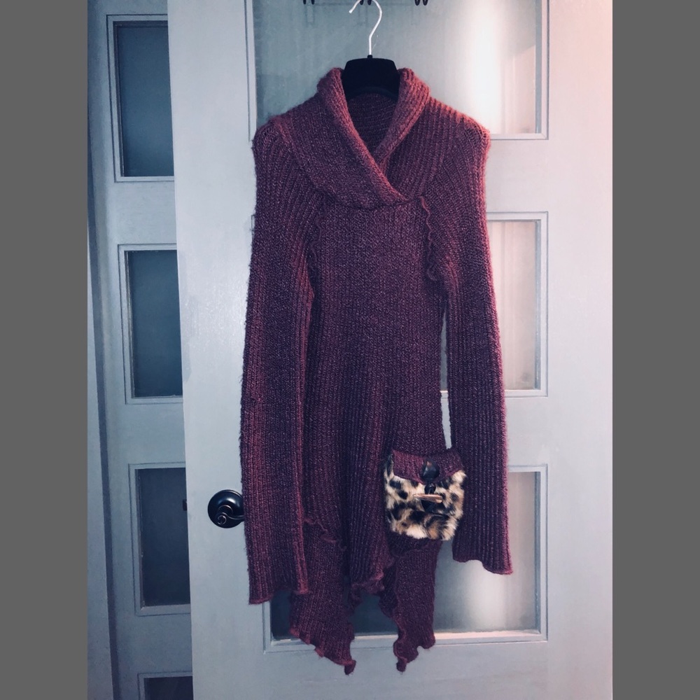 Zone Bleue purple Sweater Dress size Small